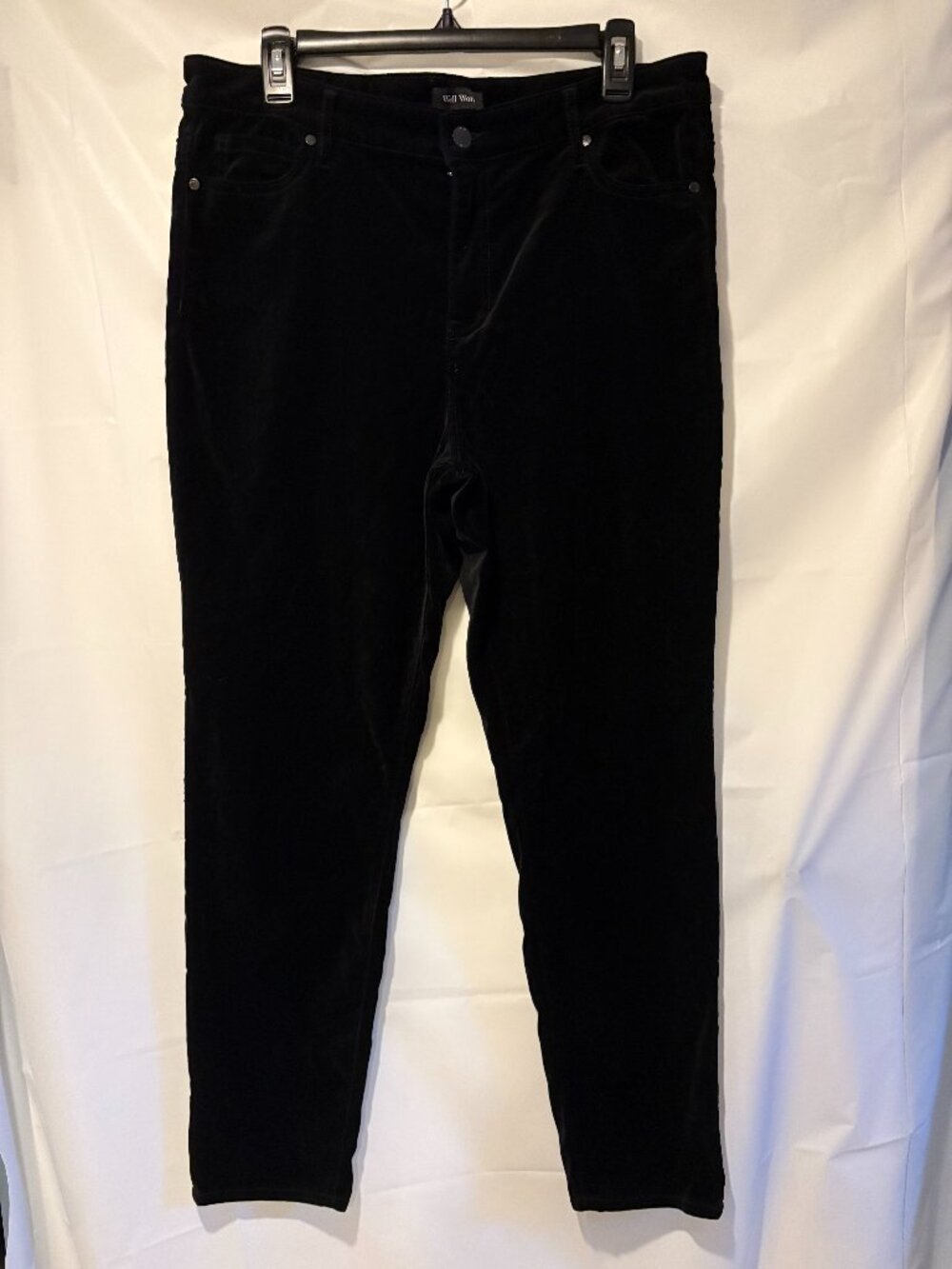 Womens Well Worn Size 12/32 Black Velvet Pants